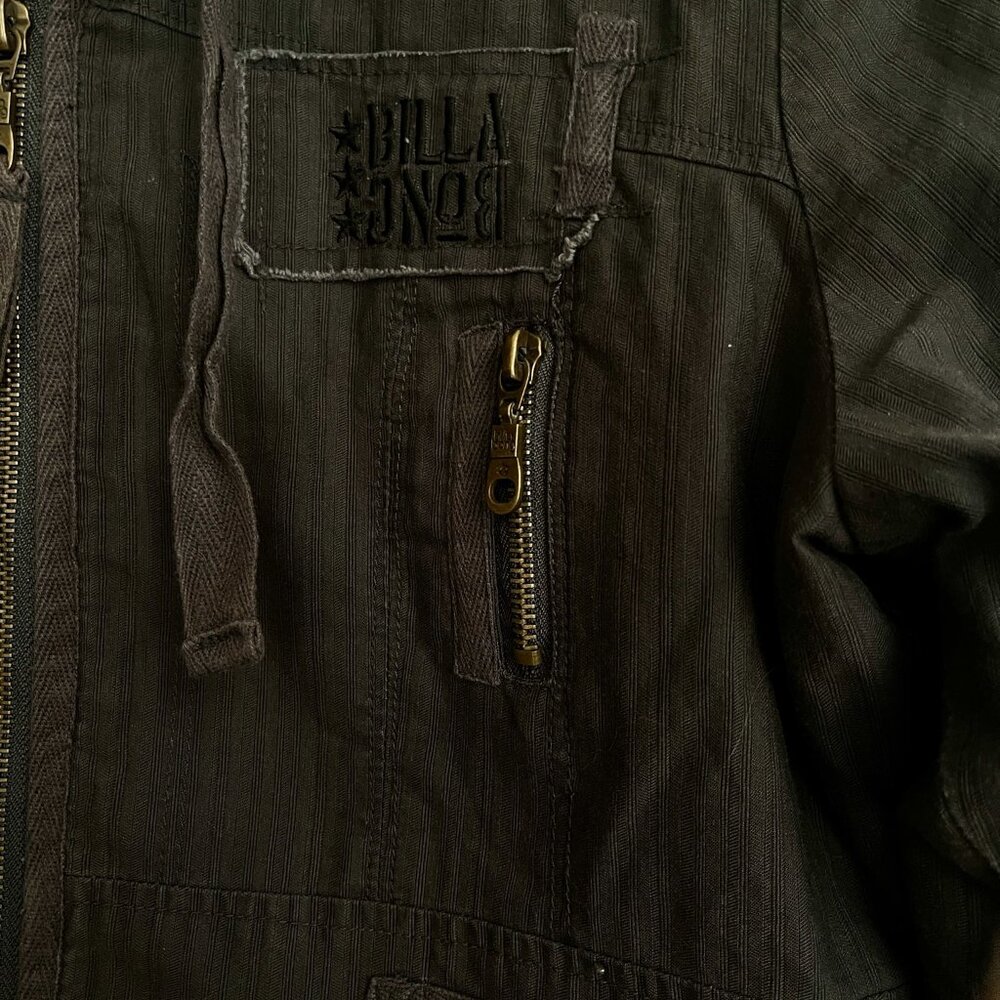 Billabong utility-style dark green grey hooded jacket. Size XL - Picture 3 of 7